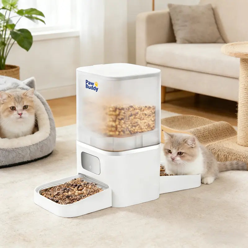 Automatic Cat Feeder | 6L Smart WiFi Food Dispenser | App Control + Bluetooth Setup